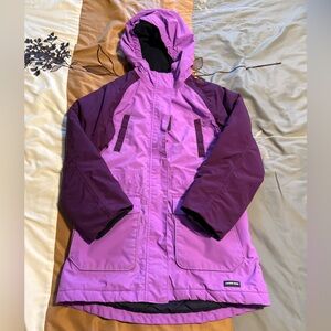 Lands' End Kids Puffer Jacket in Purple and Dark Purple